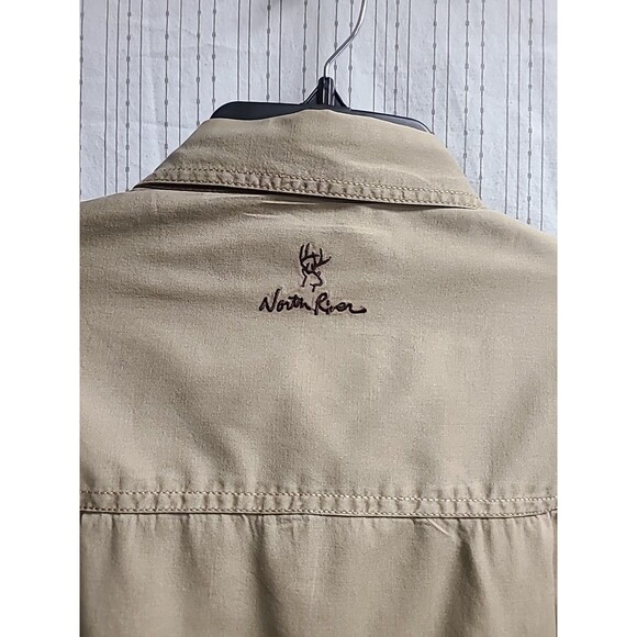 North River Outfitters Brown Quilted Shoulder/Elbow Patch Shooting Shirt Med - Picture 6 of 8